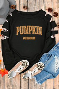 Thumbnail for PUMPKIN SEASON Graphic  Leopard Sweatshirt - T - 1 COLOR -