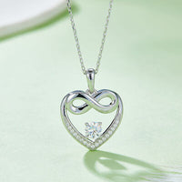 Thumbnail for Moissanite 925 Sterling Sliver Heart Necklace