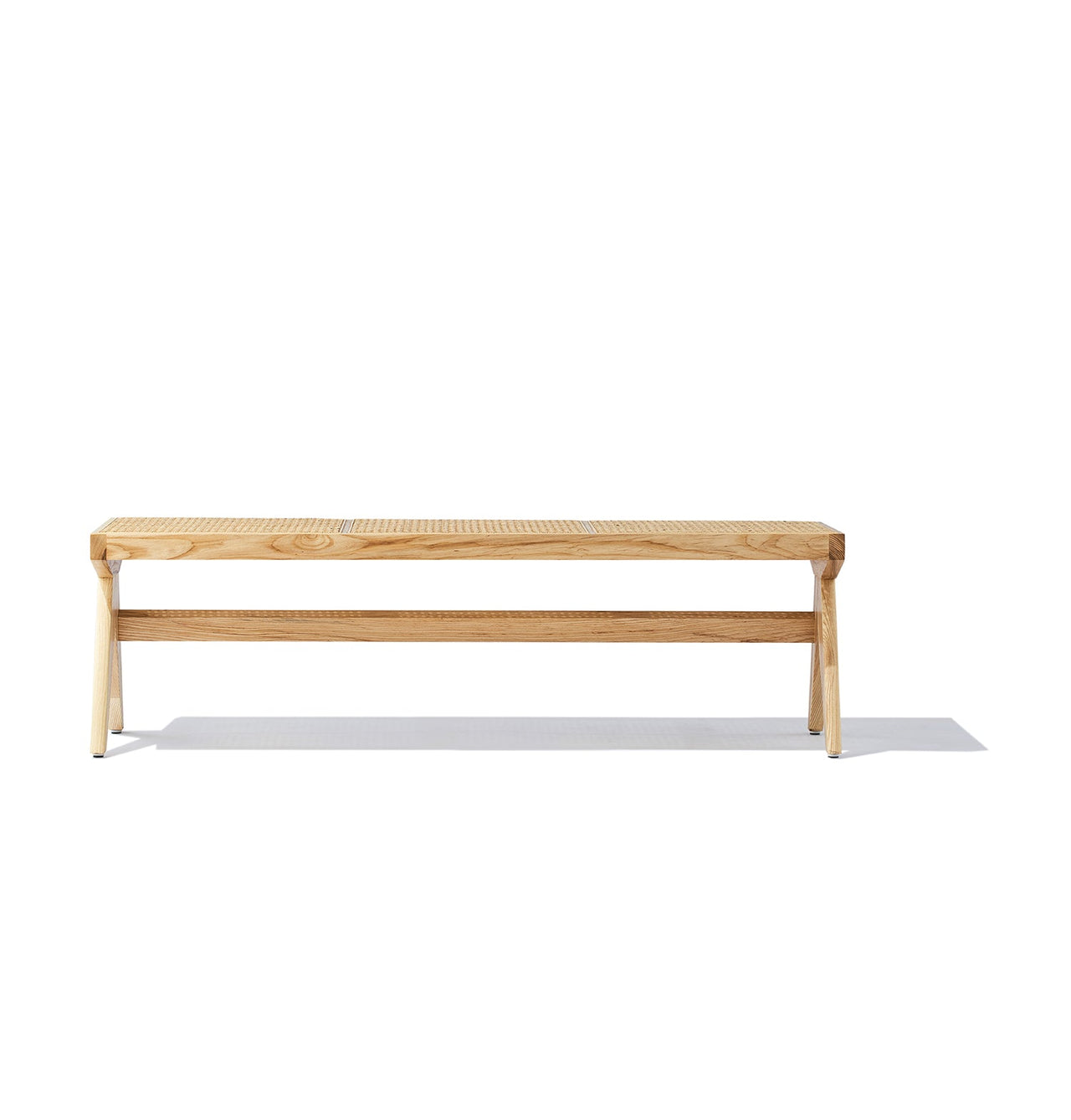 GFURN - Célia Bench - Ash & Natural Rattan -