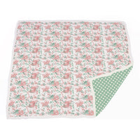 Thumbnail for Newcastle - Desert Rose & Jade Polka Dot Cotton Muslin Blanket -