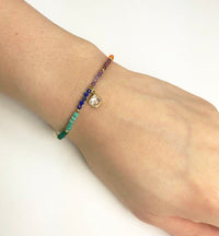 Thumbnail for Gena Myint - Chakra With Clear Quartz Drop Bracelet -