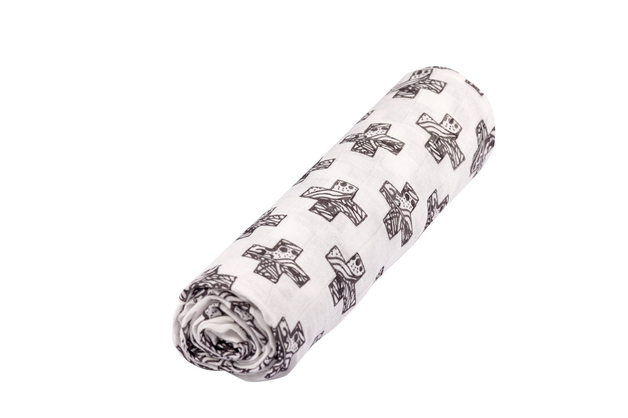 Newcastle - Nordic Stamp Bamboo Muslin Swaddle -