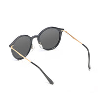 Thumbnail for Dewitt | D32 - Retro Horn Rimmed Keyhole Bridge Round Sunglasses Circle - 4 COLORS -