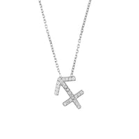 Thumbnail for Zodiac Star Sign Pendant Necklace Silver - Sagittarius -