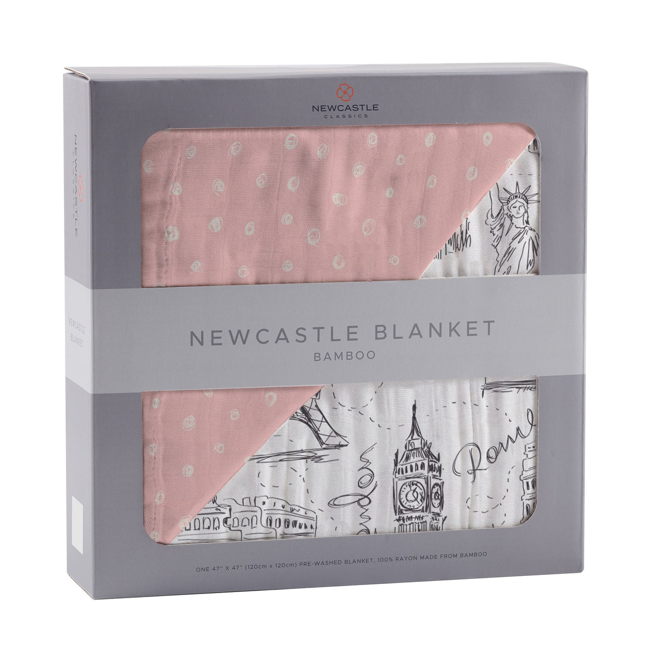 Pearl Polka Dot and London, Paris, New York Newcastle Blanket -