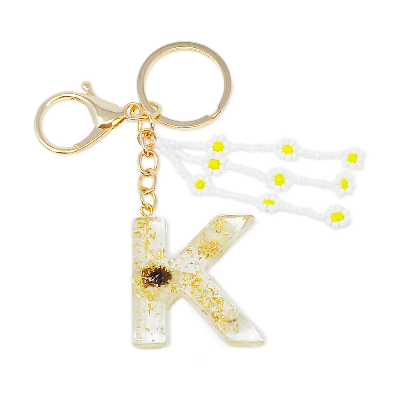 Ellison & Young - Baby Daisy Initial Key Chain - 20 LETTERS - FIND YOURS! -