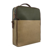 Thumbnail for ClaudiaG - Augusta Leather Backpack-Tan/Olive Green - 1 COLOR -