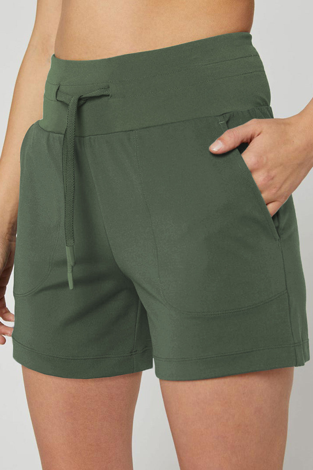 Drawstring Swim Shorts with Pockets - T - 3 COLORS -