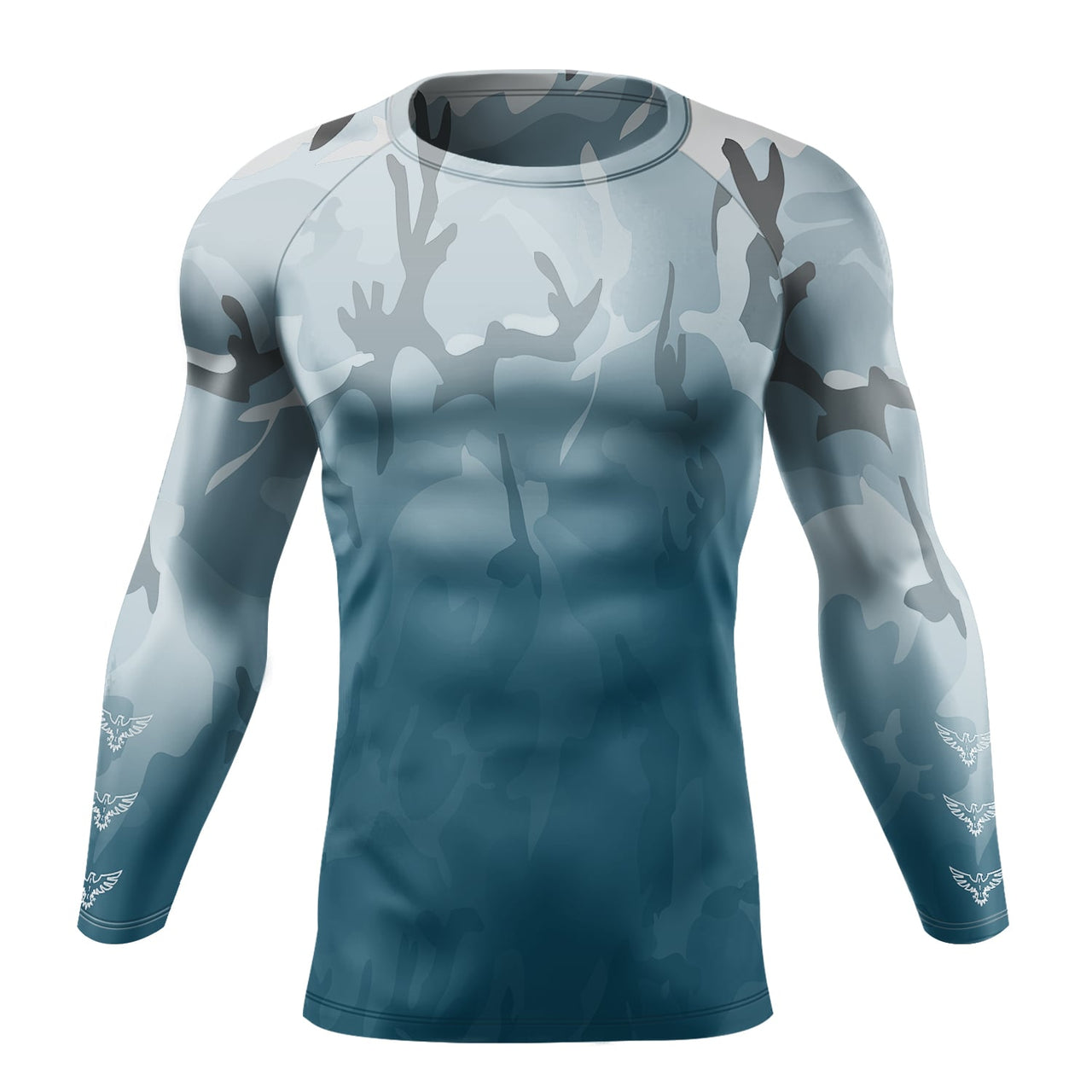 FYC - Men's FYC Faded Outdoors Camo Performance Rash Guard UPF 40+ - 1 COLOR -