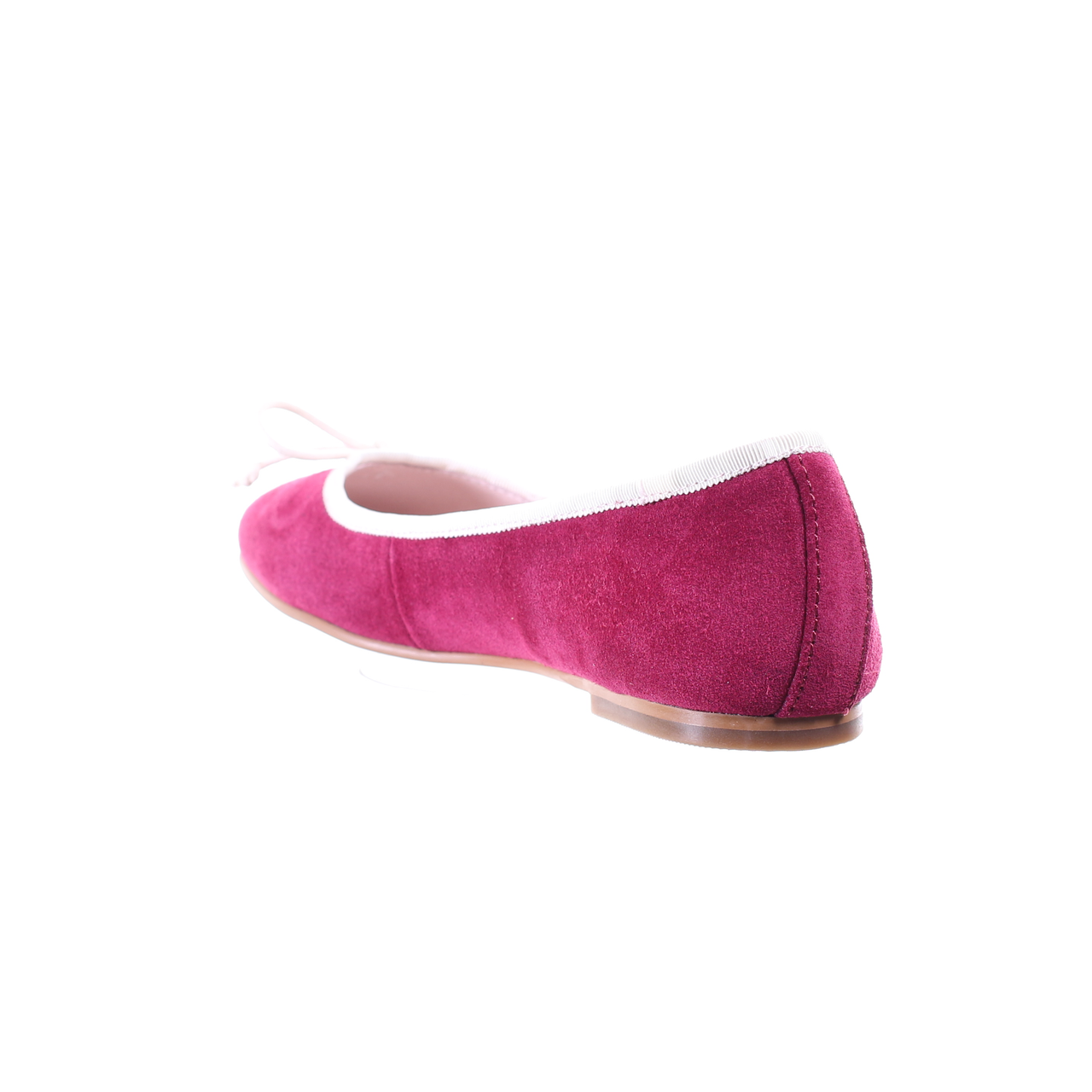 Bow Suede Ballerina (Magenta) -