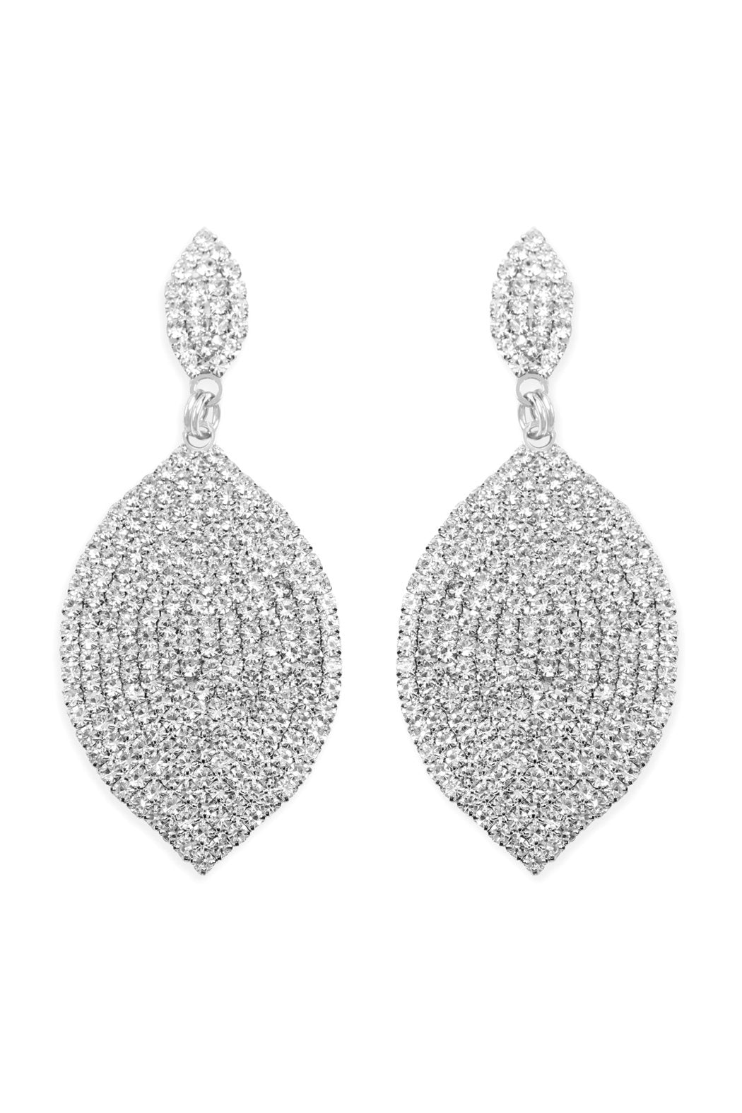 Cubic Marquise Drop Post Earrings - 2 COLORS -