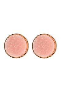 Thumbnail for Druzy Round Post Earrings - 18 COLORS -