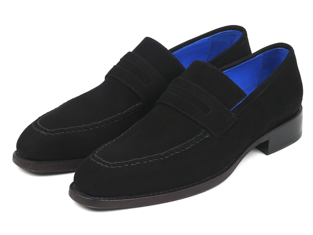 Paul Parkman - Black Suede Goodyear Welted Loafers -