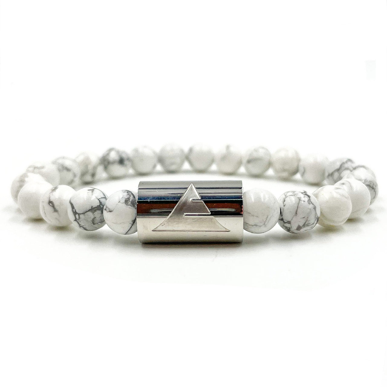 Rocky - White Howlite & Silver Gemstone Beaded Bracelet -