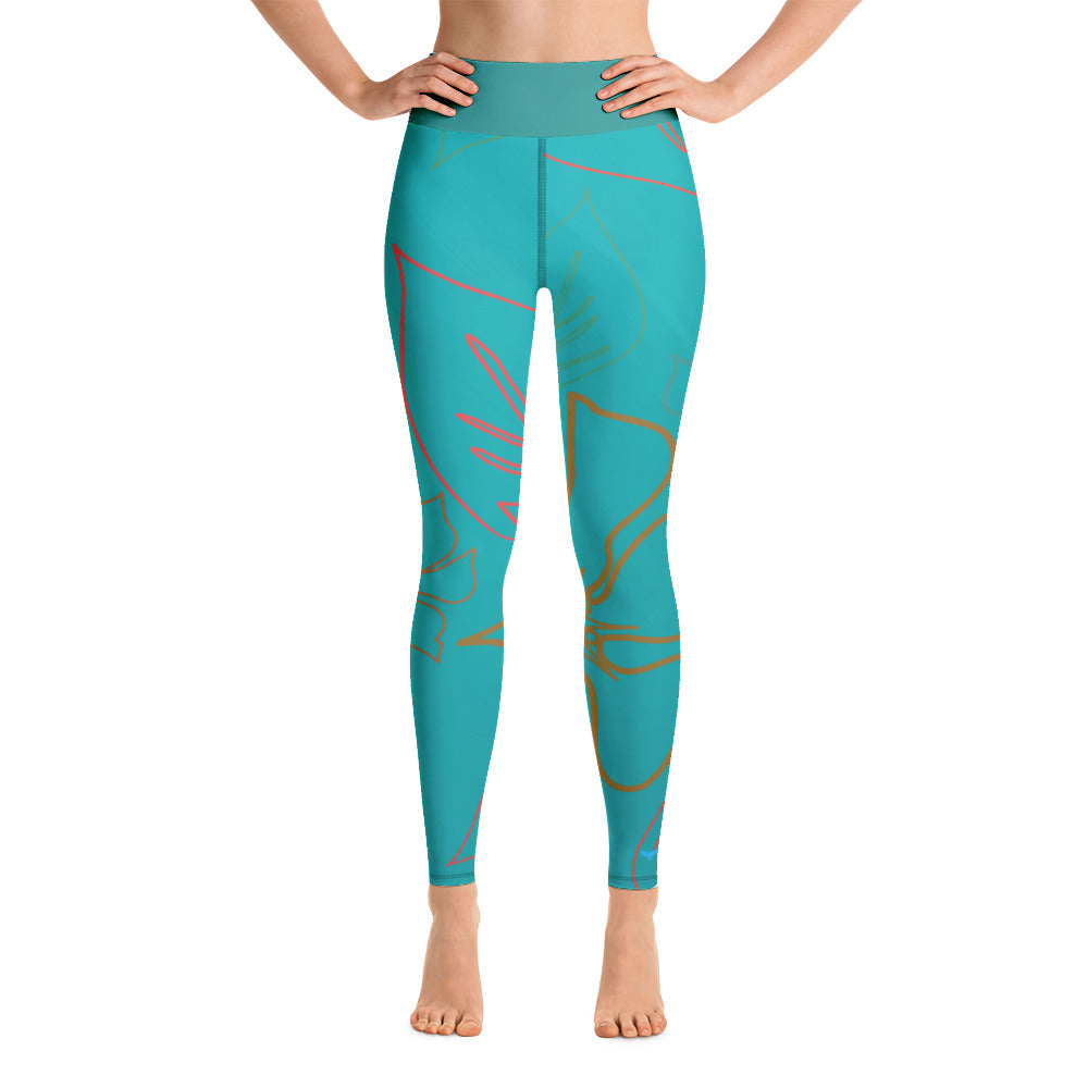 FYC - Women's All Day Comfort Yoga Aloha Full Length Leggings - 1 COLOR -