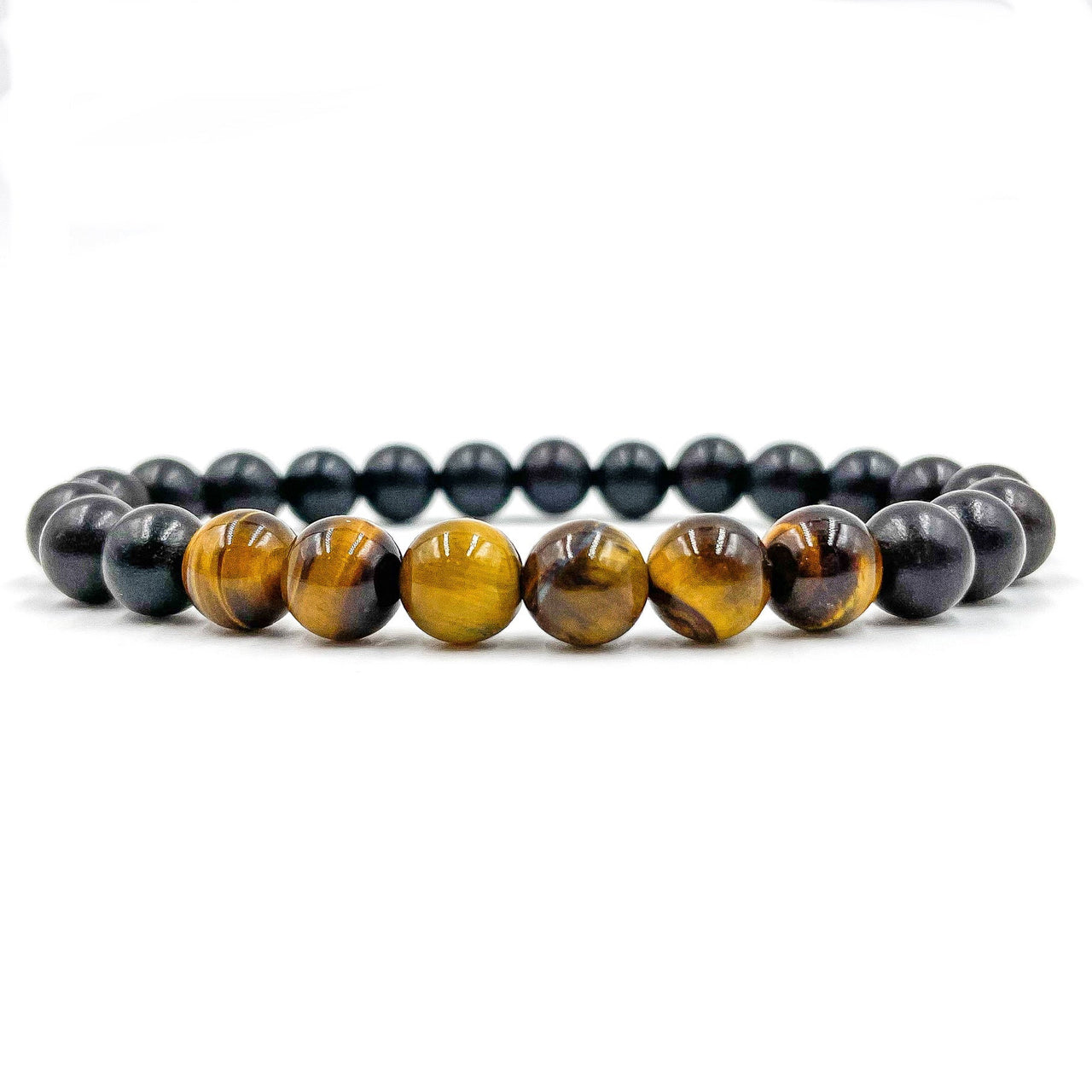 Grove - Tiger Eye & Ebony Blackwood Mala Beaded Bracelet -