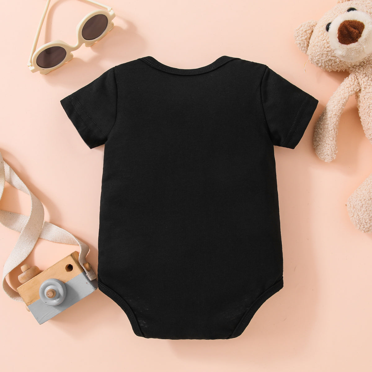 Baby Bear Graphic Short Sleeve Bodysuit - T - 5 SIZES - 2 COLORS -