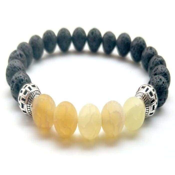 Yellow Lava Stone Essential Oil Bracelet -