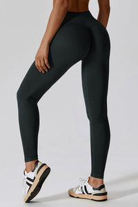 Thumbnail for Wide Waistband Slim Fit Long Sports Leggings - T - 6 COLORS -