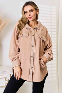 Thumbnail for Heimish Cozy Girl Full Size Button Down Shacket - SIZES S THRU 3XL - T - 1 COLOR -