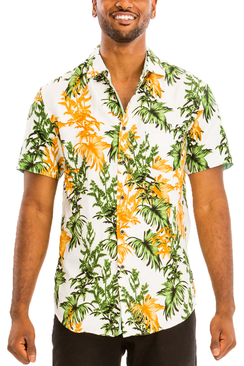 WEIV - Digital Print Hawaiian Short Sleeve Shirt -