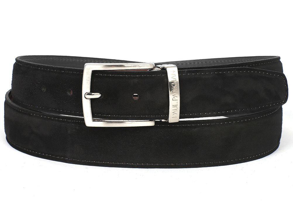 PAUL PARKMAN - Men's Black Suede Belt -