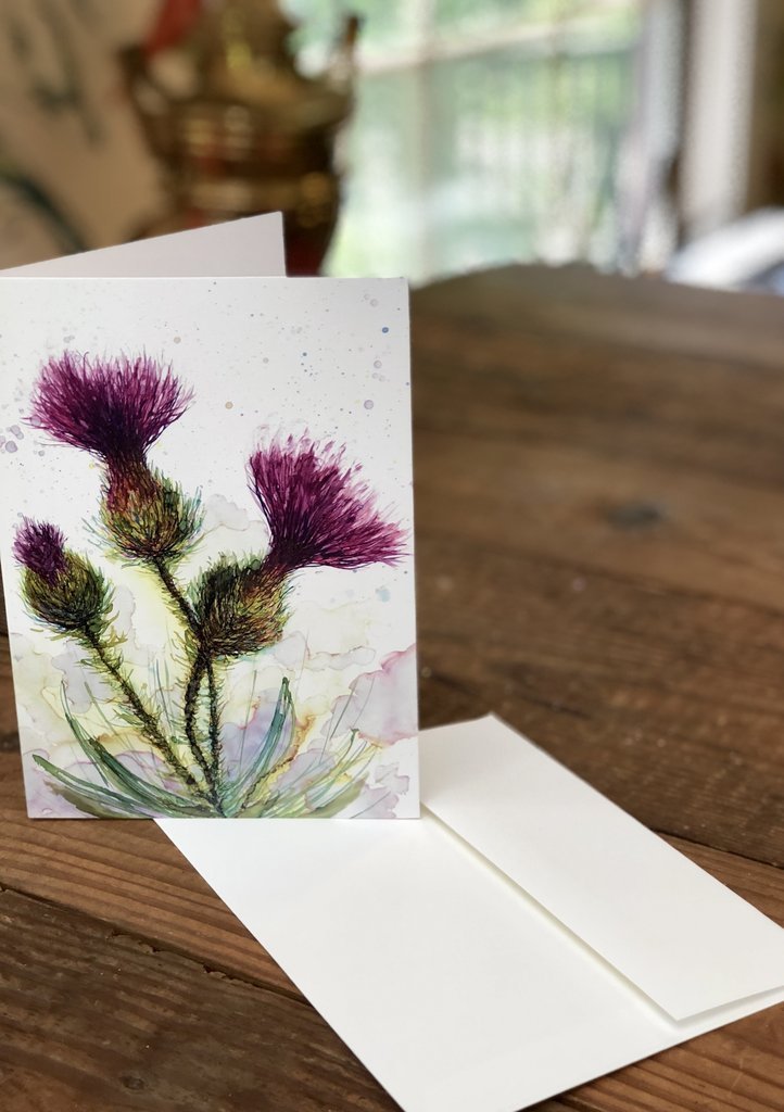 Box Set of 6 Greeting Cards: Cards, Thistles, Daylily, Rose, Magnolia, Geranium, Blank Artist Cards, Mother's Day Cards - SET(6) -