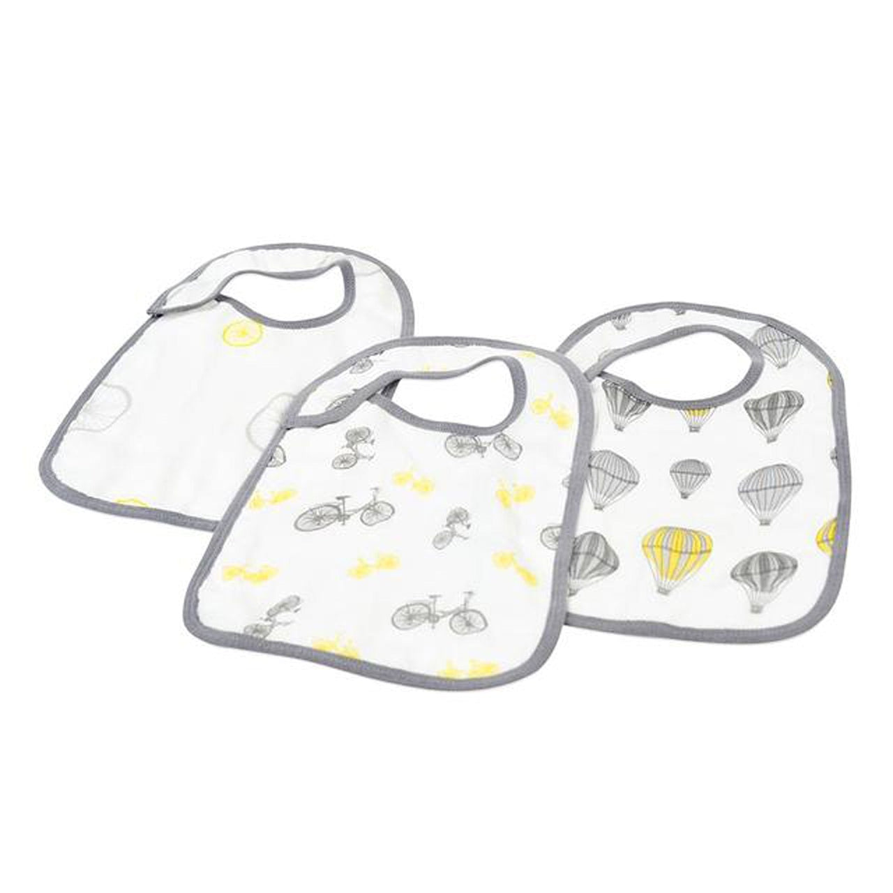 Newcastle - Traveler Bamboo Muslin Snap Bibs 3pk -