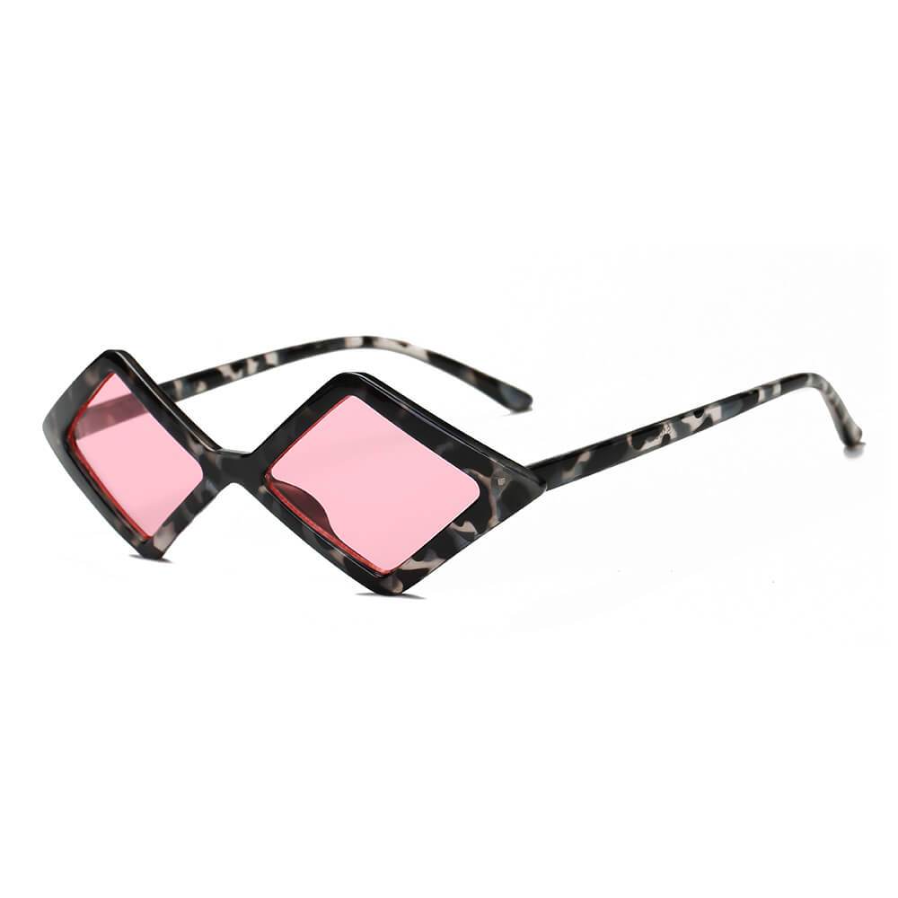 Arvada | S1084 - Women Modern Fashion Geometric Diamond Shape Sunglasses - 4 COLORS -