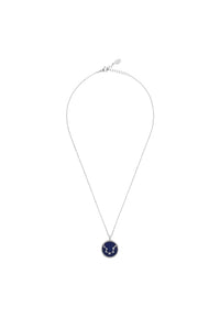 Thumbnail for Zodiac Lapis Lazuli Gemstone Star Constellation Pendant Necklace Silver Aquarius -