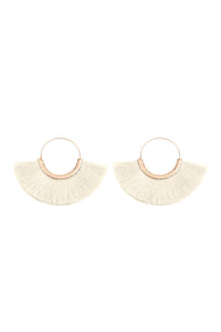 Thumbnail for Tassel Fan Hoop Earrings - 15 COLORS -