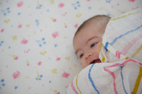 Thumbnail for Newcastle - Watercolor Stripe Cotton Muslin Swaddle -