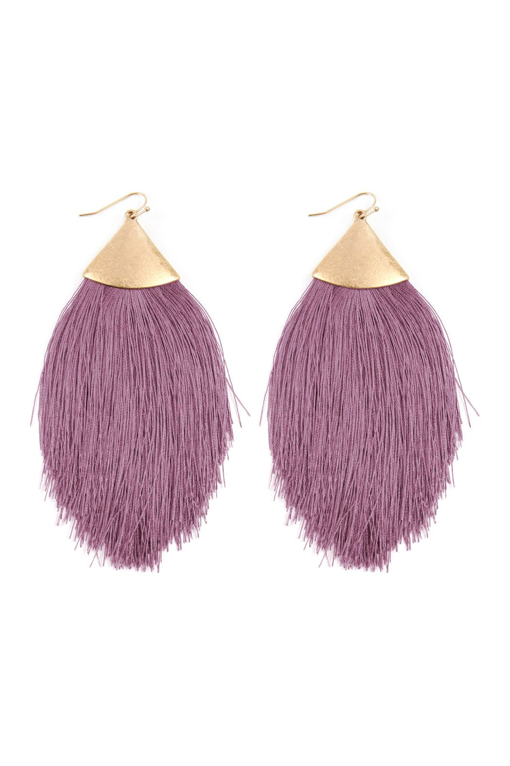 Oversized Tassel Drop Earrings - 18 COLORS -