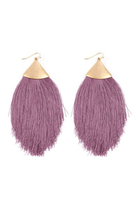 Thumbnail for Oversized Tassel Drop Earrings - 18 COLORS -