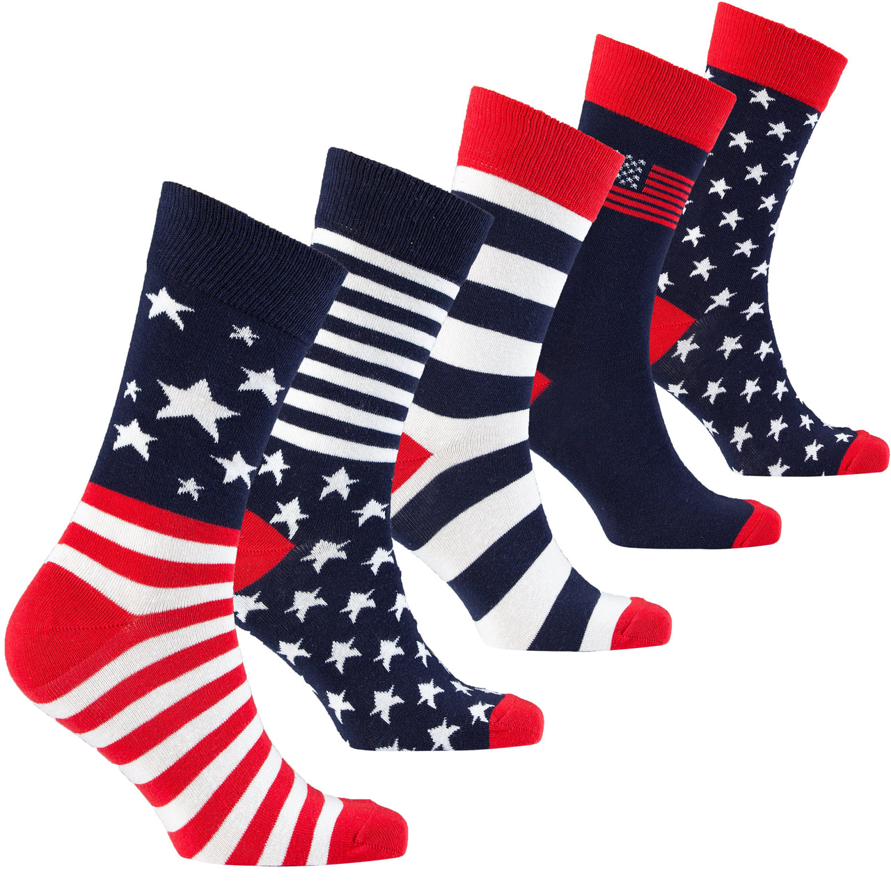 Men's Patriot Socks - 5 PACK -