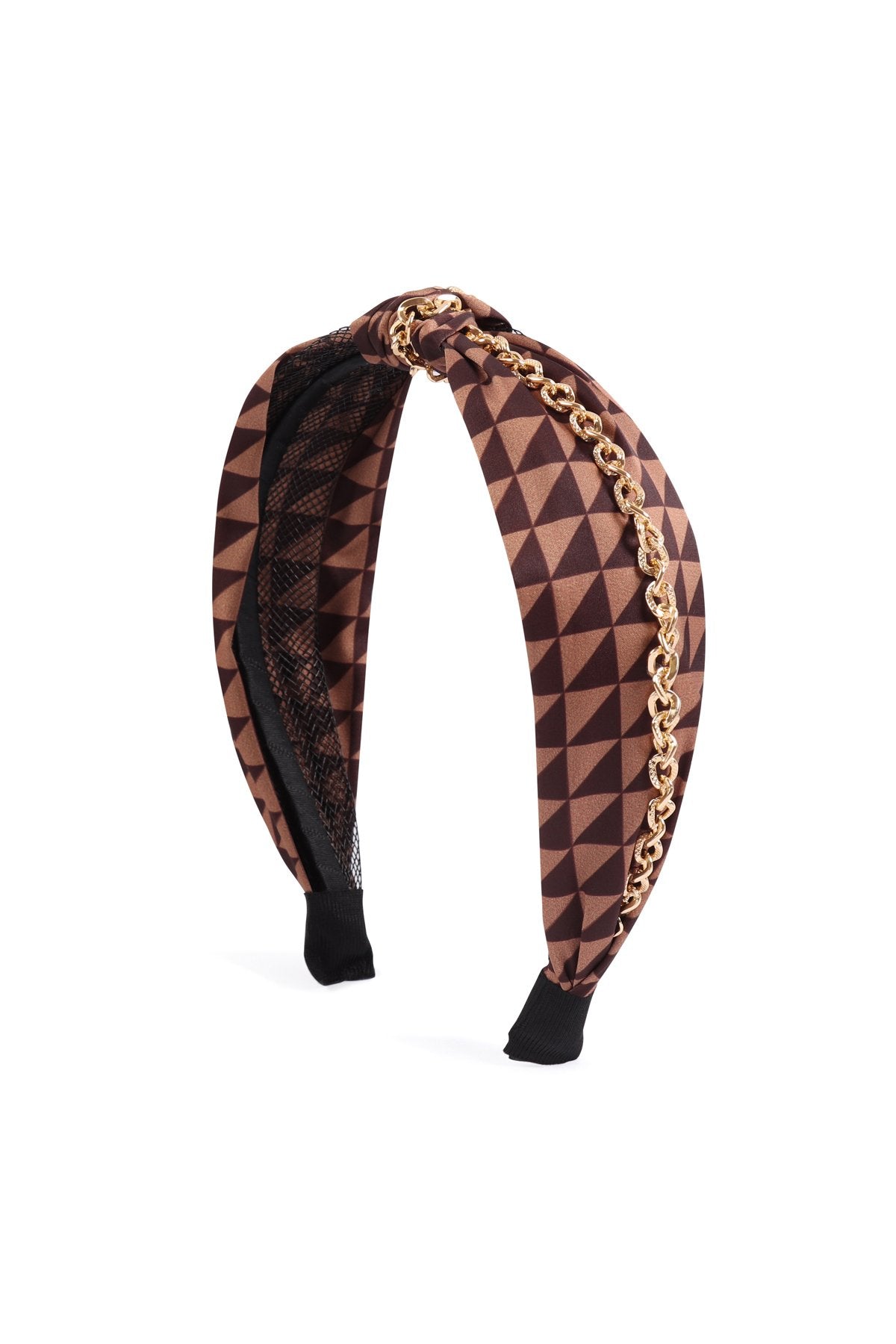 Chevron Pattern With Chain Knot Headband - 3 COLORS