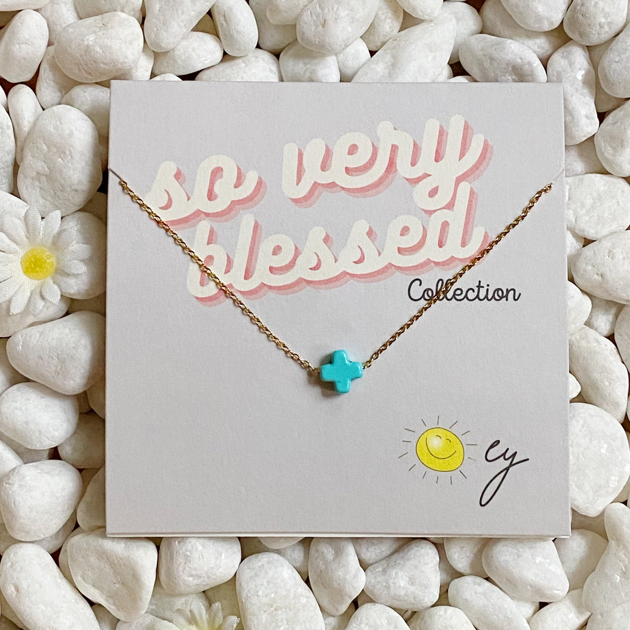 So Very Blessed Cross Necklace - 4 COLORS -