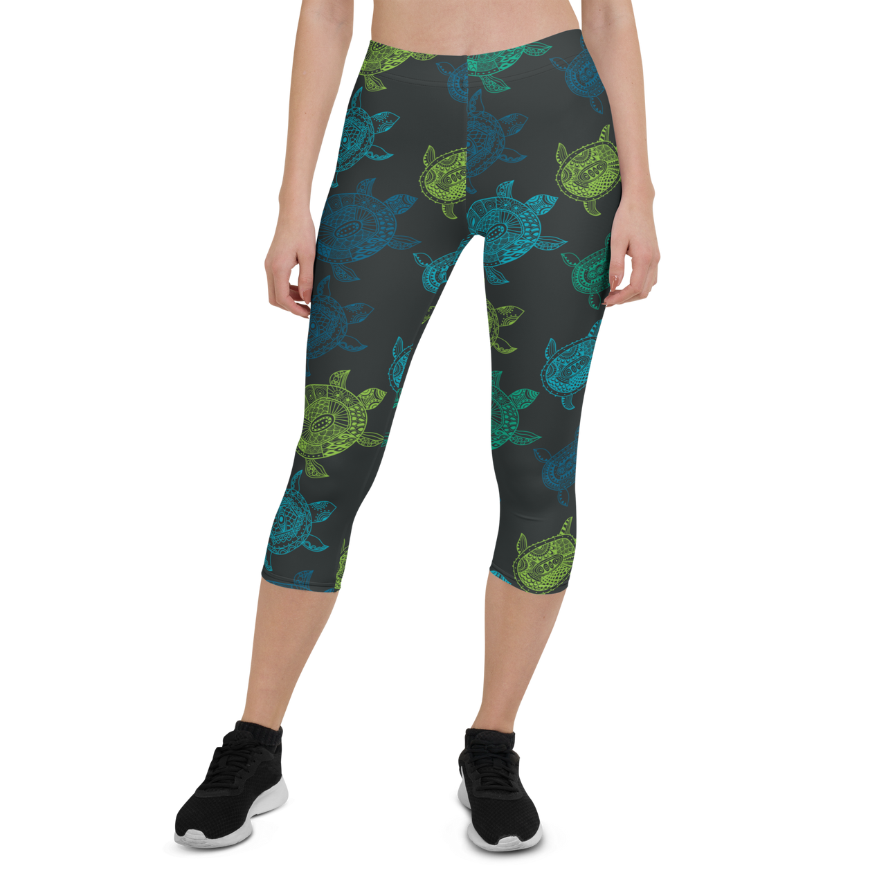 FYC - Women's All Day Comfort Turtle Capri Leggings - 1 COLOR -