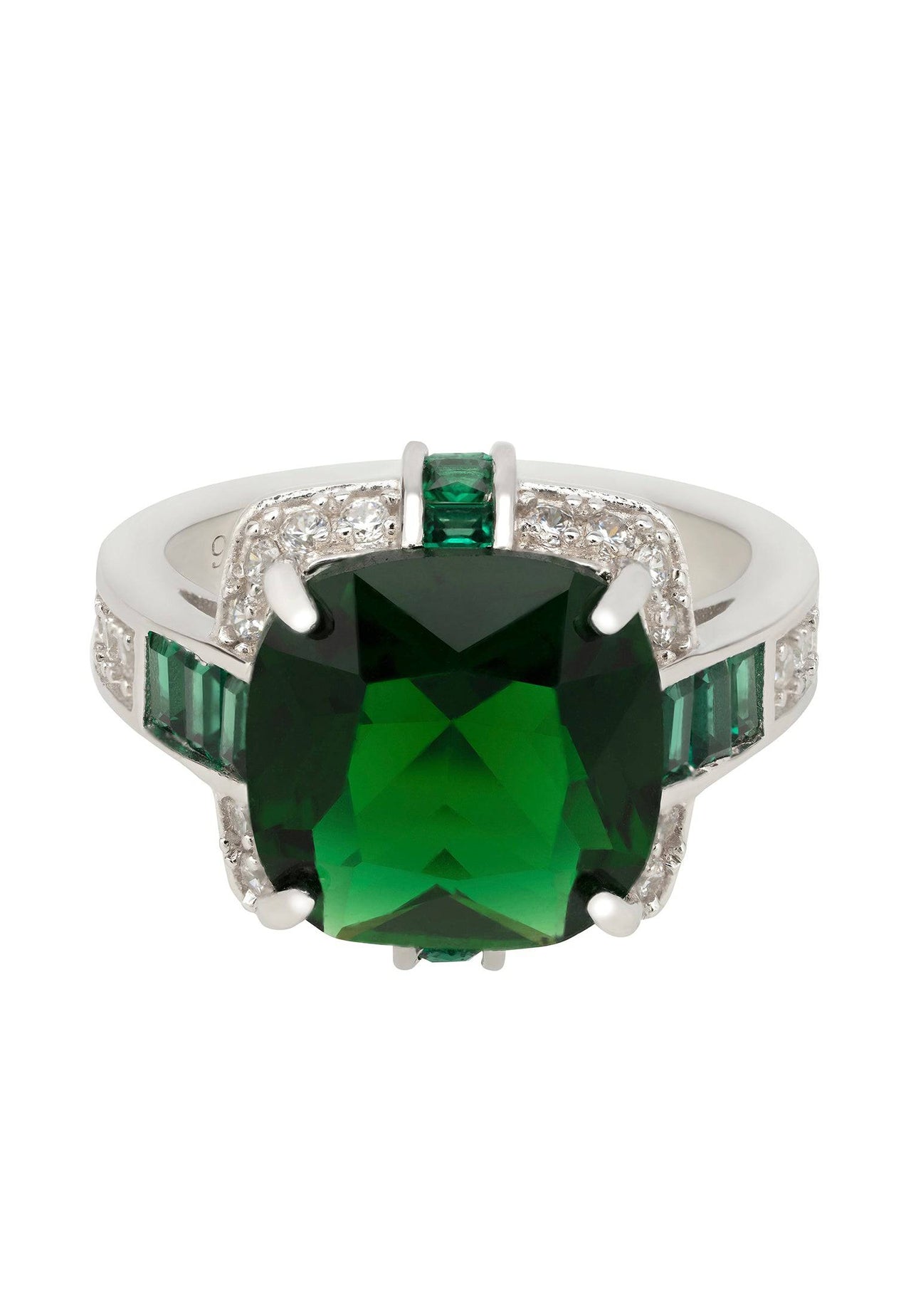 LATELITA - Windsor Silver Ring Emerald - SIZES 6,7,8 -