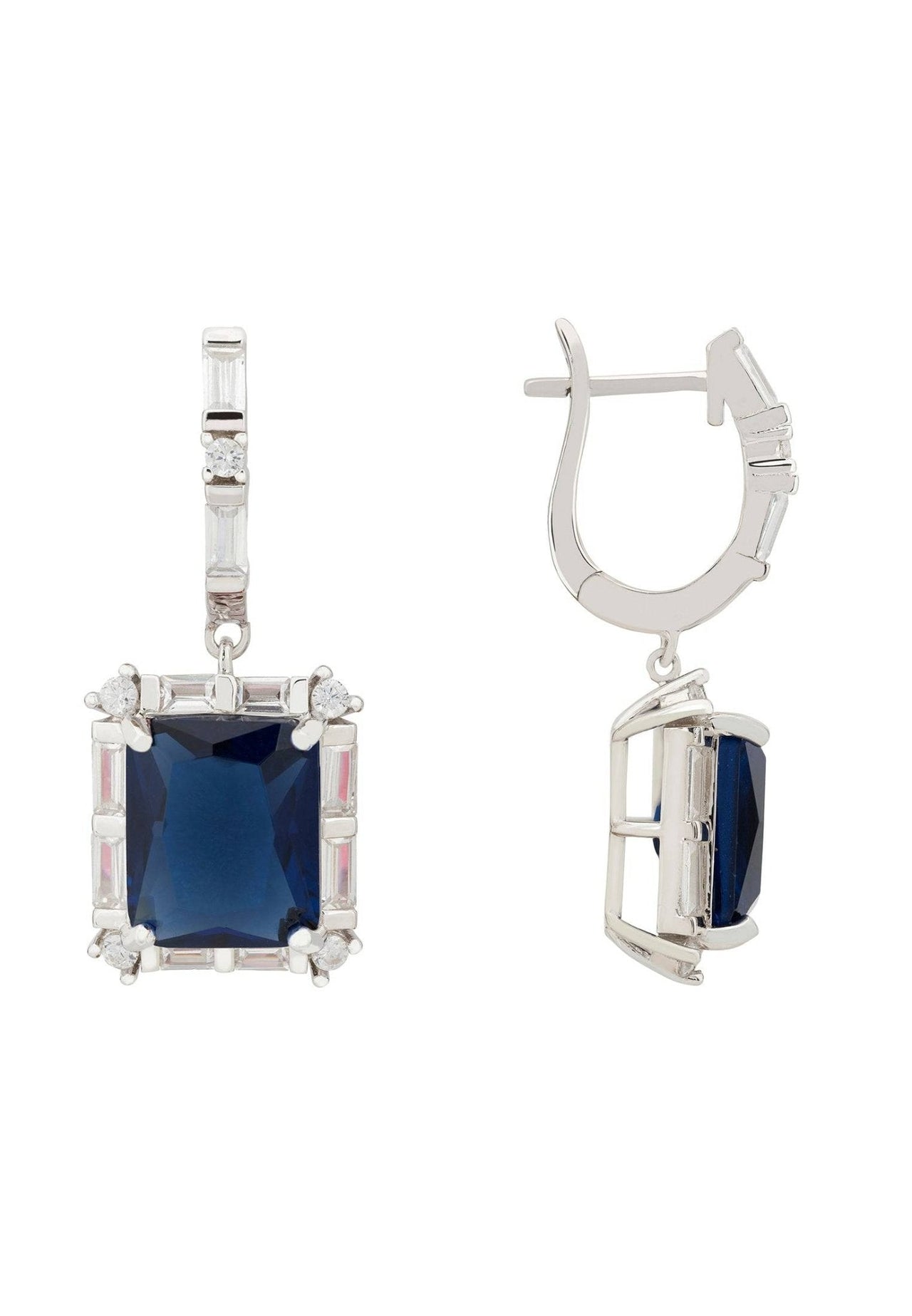 LATELITA - Tudor Silver Earring Sapphire -