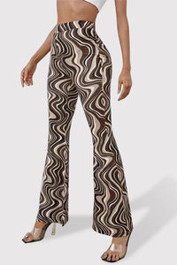 Thumbnail for Printed High Waist Flare Pants - T - 7 COLORS -