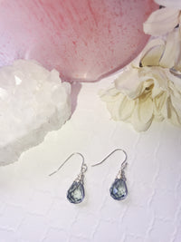 Thumbnail for Christy Jean - Blue Faceted Crystal Earrings -