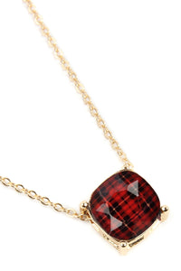 Thumbnail for Riah Fashion - Buffalo Checkered Chain Necklace -