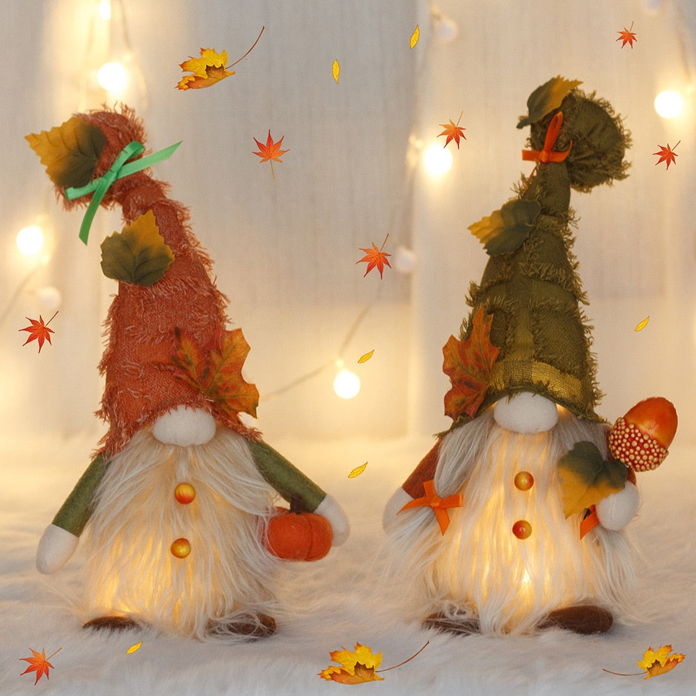 Autumn Decorations Plush Gnomes - Pumpkins Sunflowers - 12.89" - [14-20 DAY DELIVERY - 7 TYPES / COLORS -