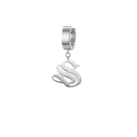 Thumbnail for Mister - Old English Initial Earring - ALL 26 LETTERS - 2 FINISHES - FIND YOURS! -