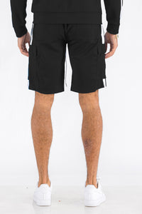 Thumbnail for Two Stripe Cargo Shorts - 1 COLOR -