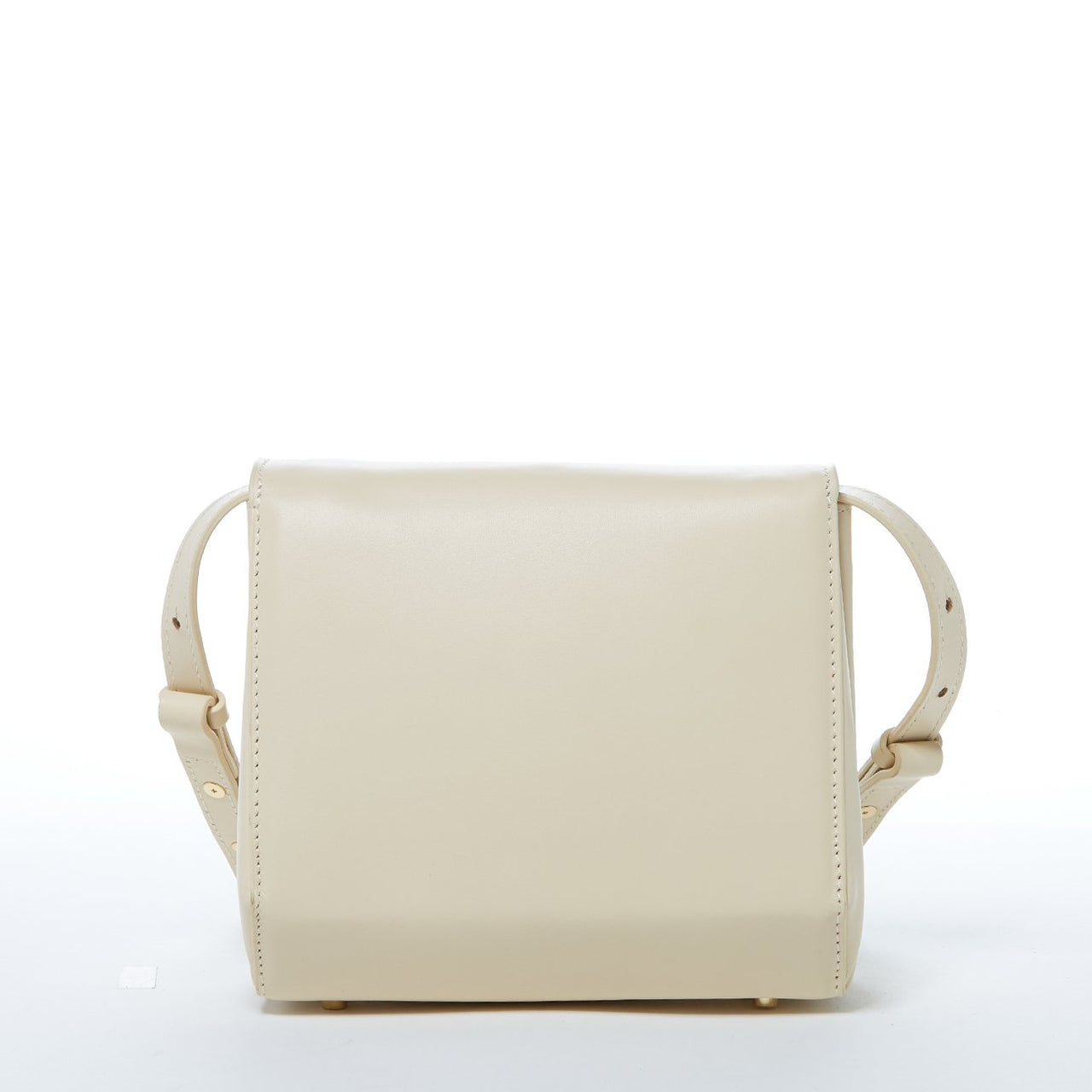 Elizabeth Off White Leather Saddle Bag -