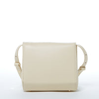 Thumbnail for Elizabeth Off White Leather Saddle Bag -