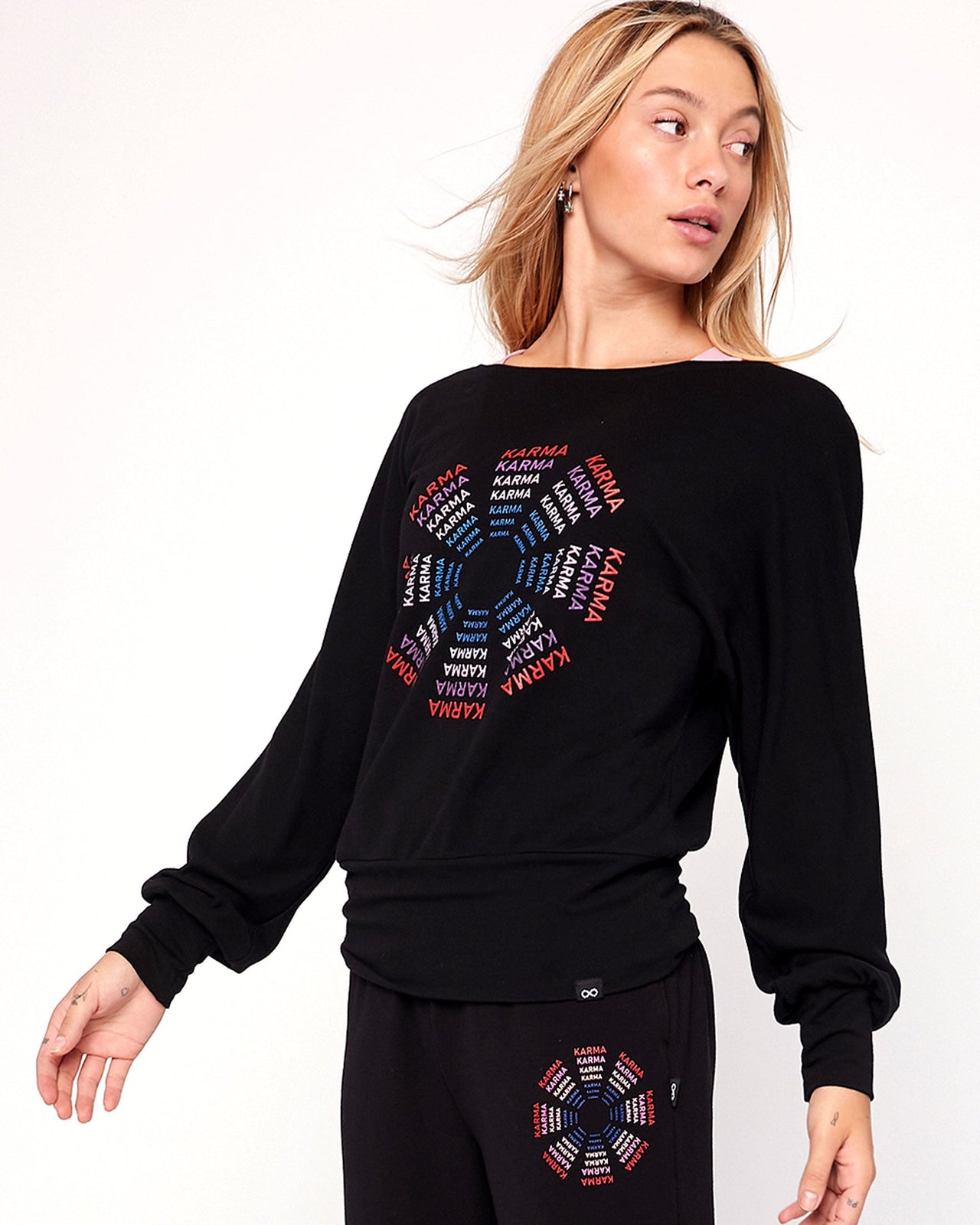 Rebody - Karma Graphic Viscose Blend Long Sleeve Top - 2 COLORS -