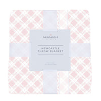 Thumbnail for Newcastle - Primrose Pink Plaid Cotton Muslin Throw Blanket -